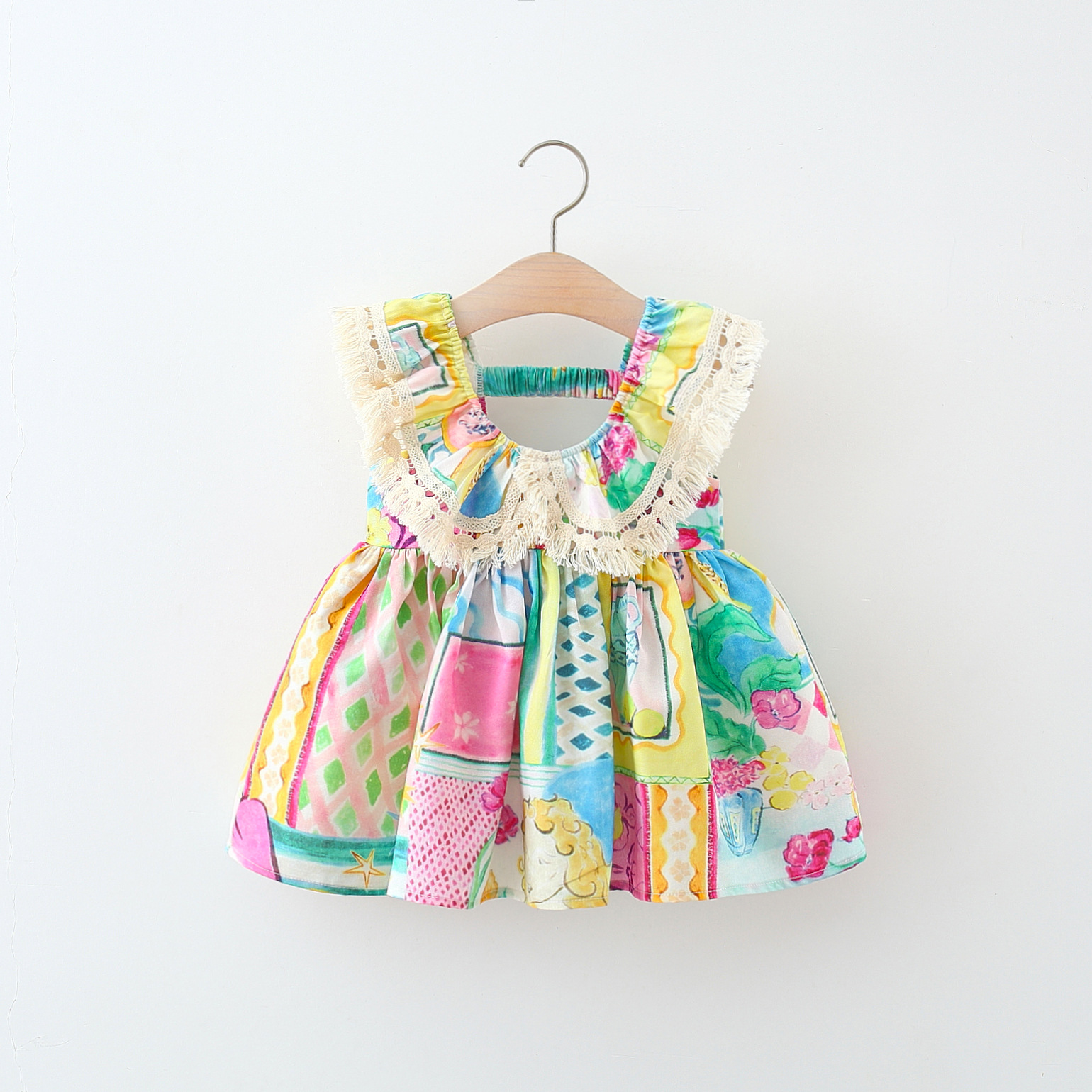 Baby Clothing Drawing - Summer New Colorful Graffiti Baby Girl