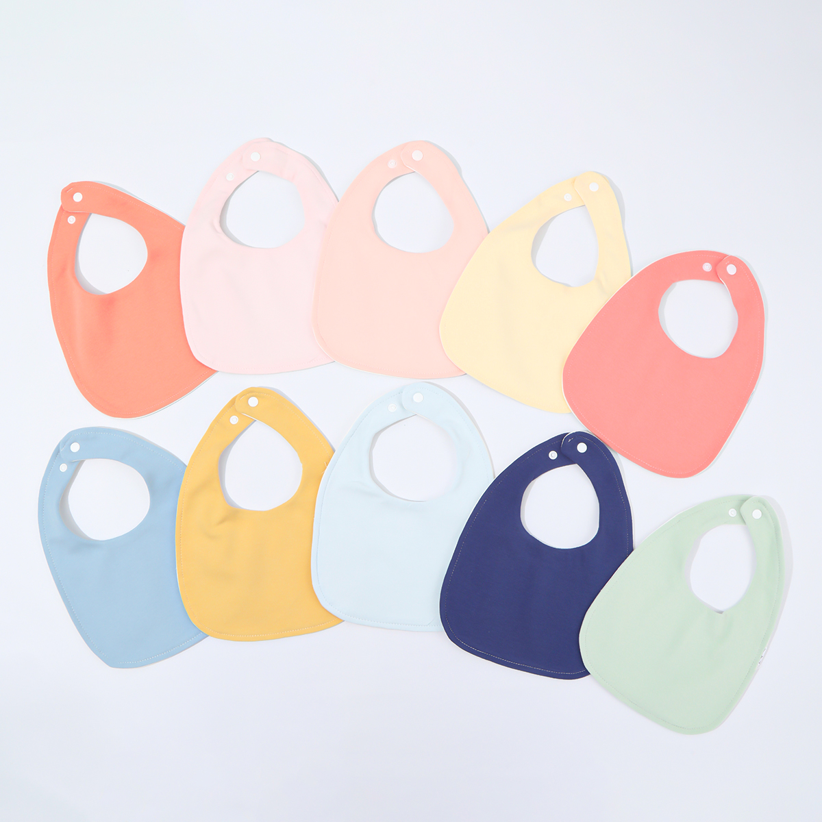 Baby Clothing Fabric - 10-piece baby bib U-shaped saliva towel