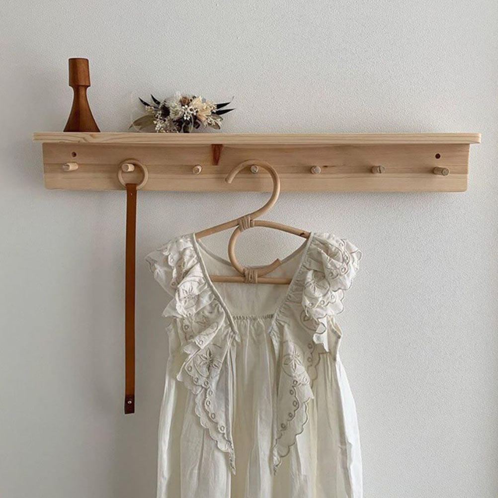 1Pcs Rattan Kids Clothes Hange - Baby Clothing Drying Rack ulasan dan harga