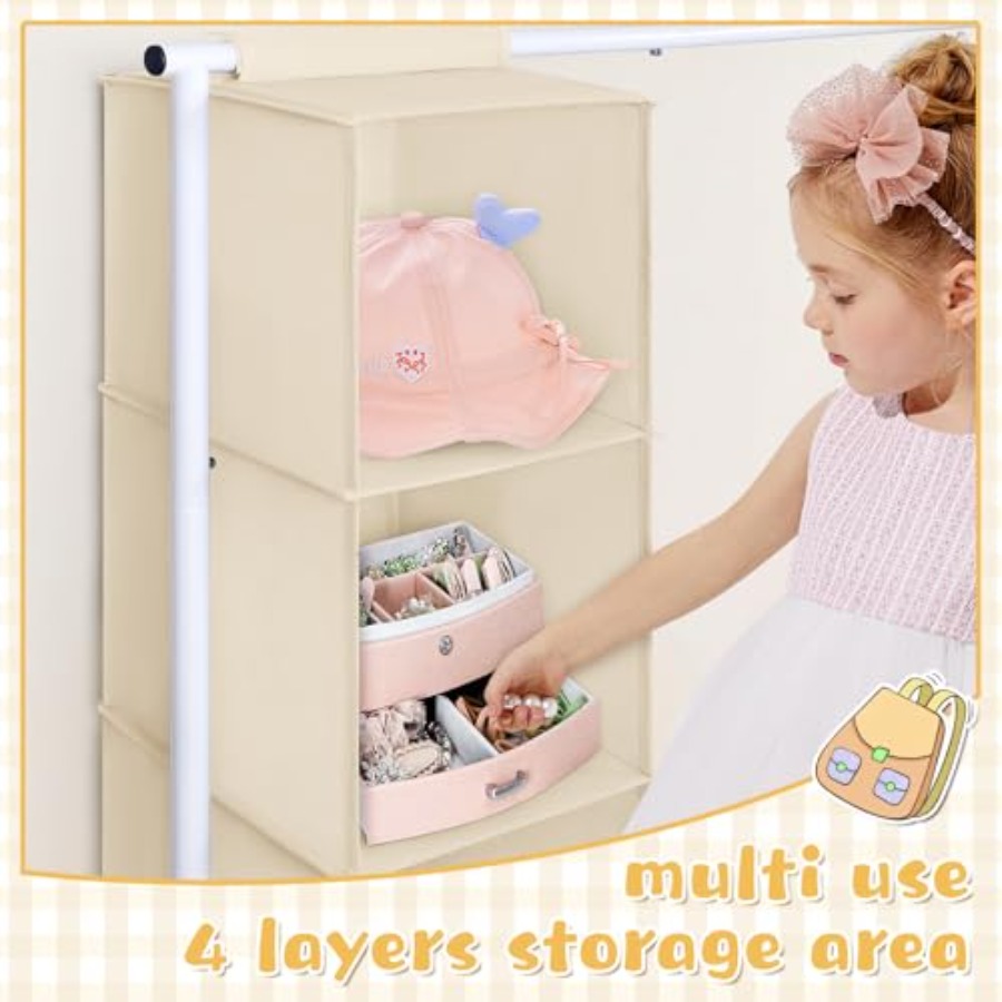 Clothing Rack with Hanging Org - Baby Clothing Wardrobe ulasan dan harga