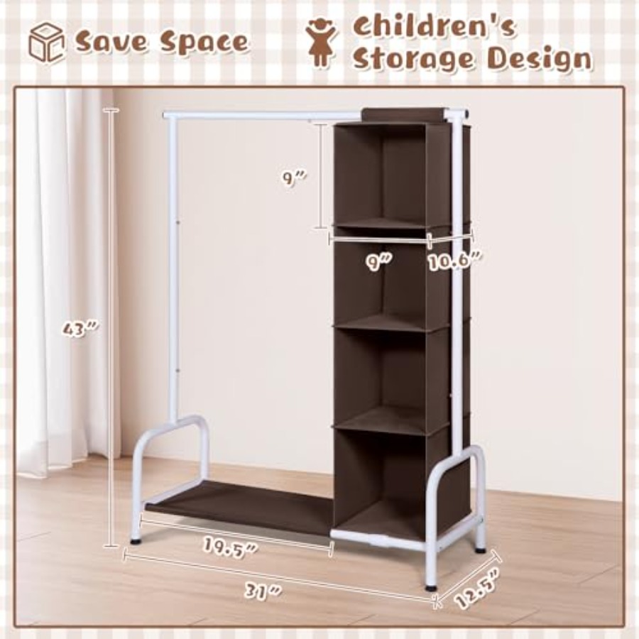Clothing Rack with Hanging Org - Baby Clothing Wardrobe ulasan dan harga