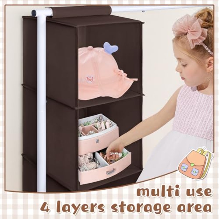 Clothing Rack with Hanging Org - Baby Clothing Wardrobe ulasan dan harga