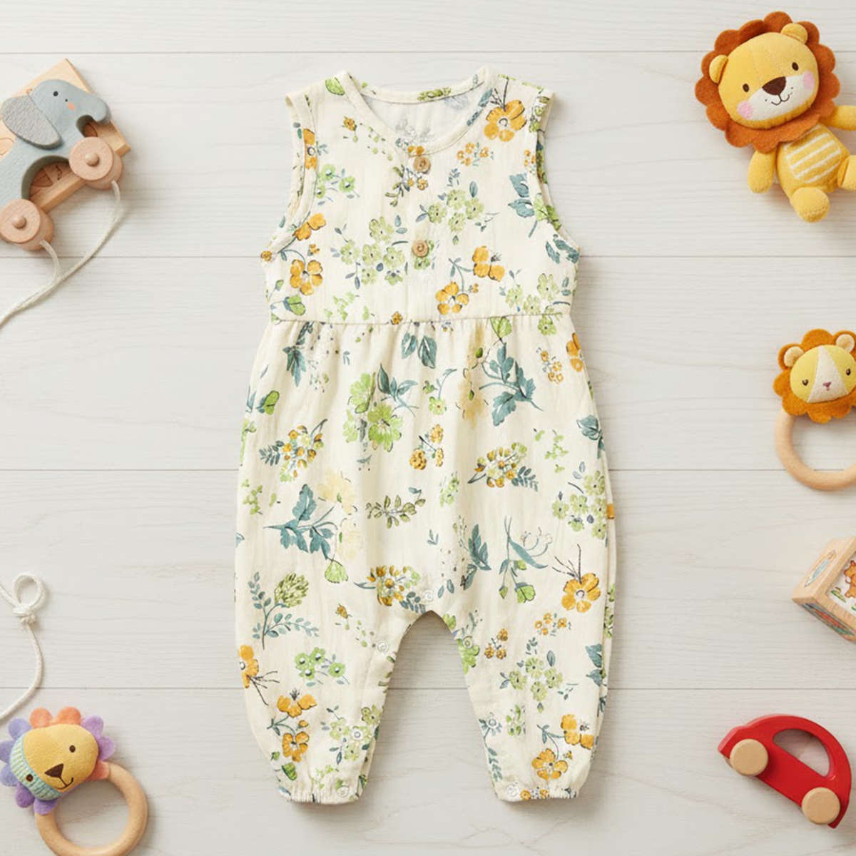 Baby Girls Flower Rompers Slee - Baby Clothing Drawing ulasan dan harga