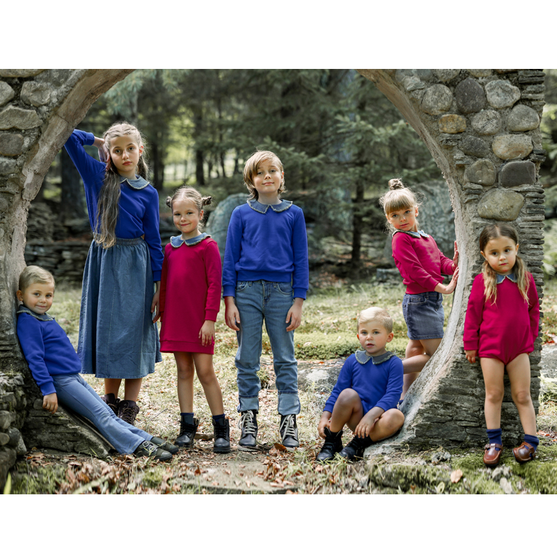 Ali Plus Aw25 Denim Collar Swe - Baby Clothing Winter ulasan dan harga
