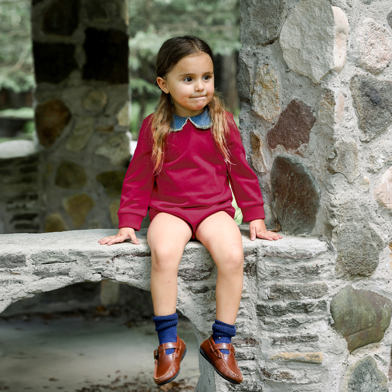 Ali Plus Aw25 Denim Collar Swe - Baby Clothing Winter ulasan dan harga