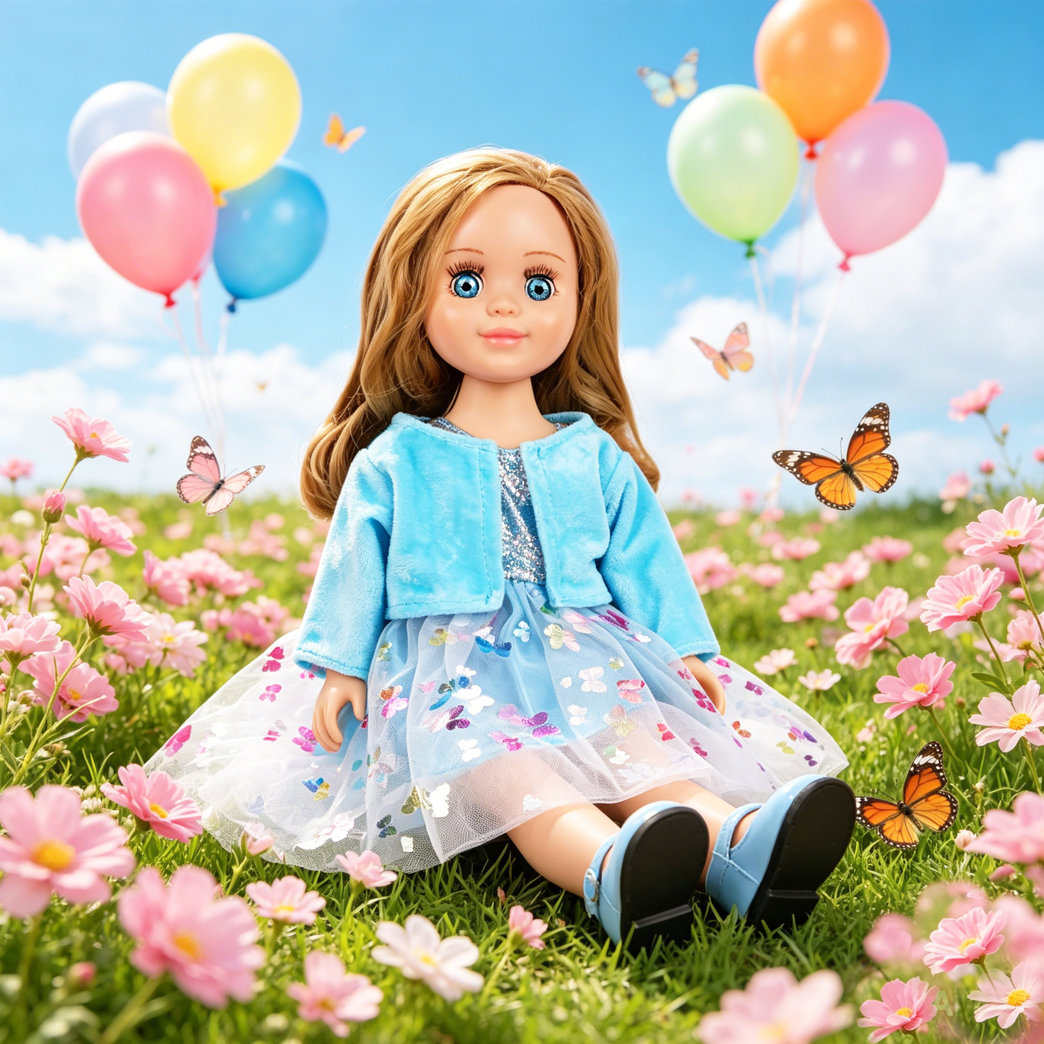Cute 18 Inch Doll Clothes Set  - Knit Cardigan Infant ulasan dan harga