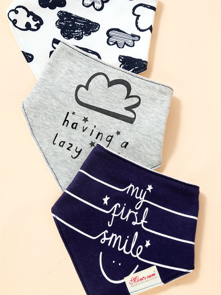 3Pcs Baby Feeding Bib Made of  - Baby Clothing Fabric ulasan dan harga