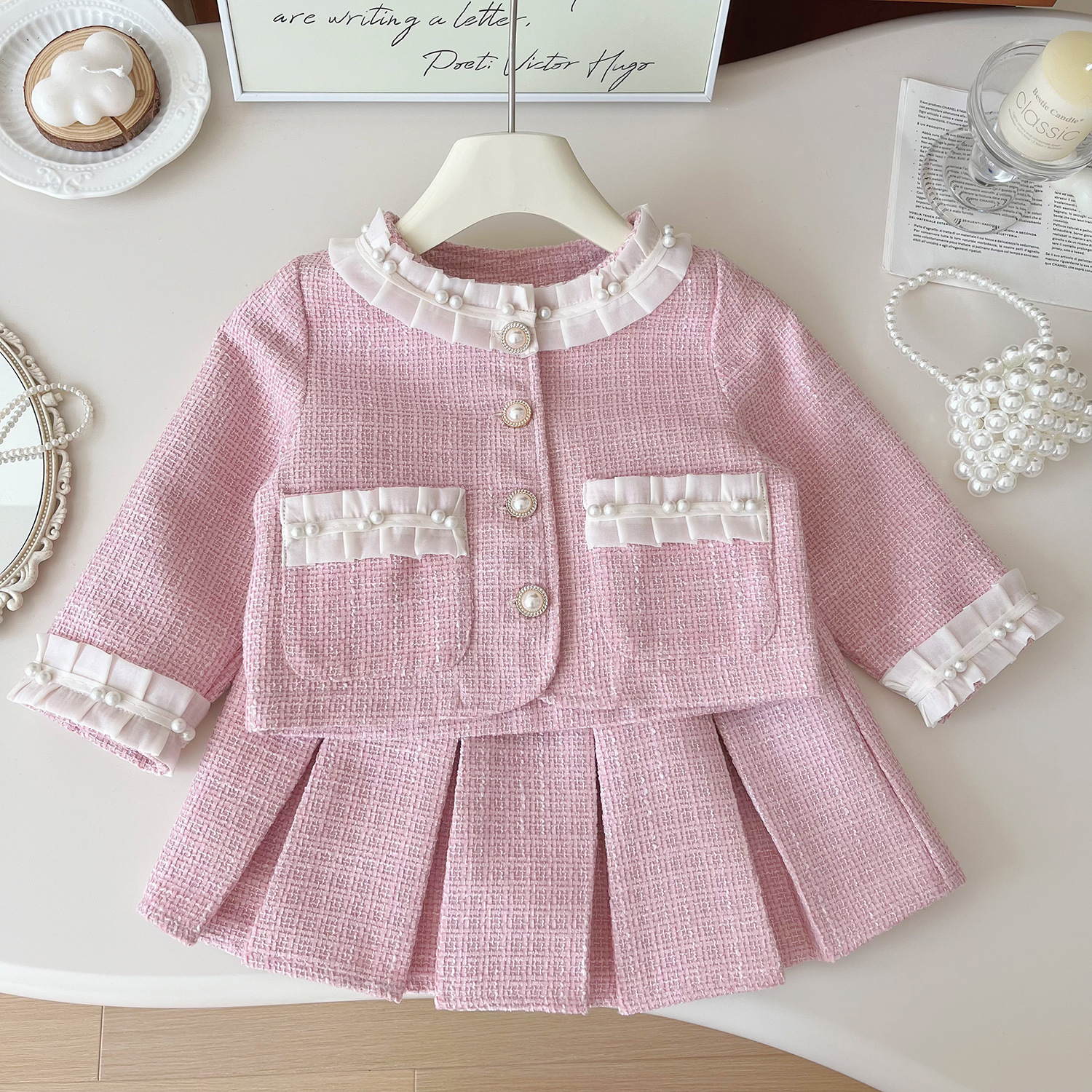 Tweed Pink Girl Boutique Outfi - Baby Clothing Boutique ulasan dan harga