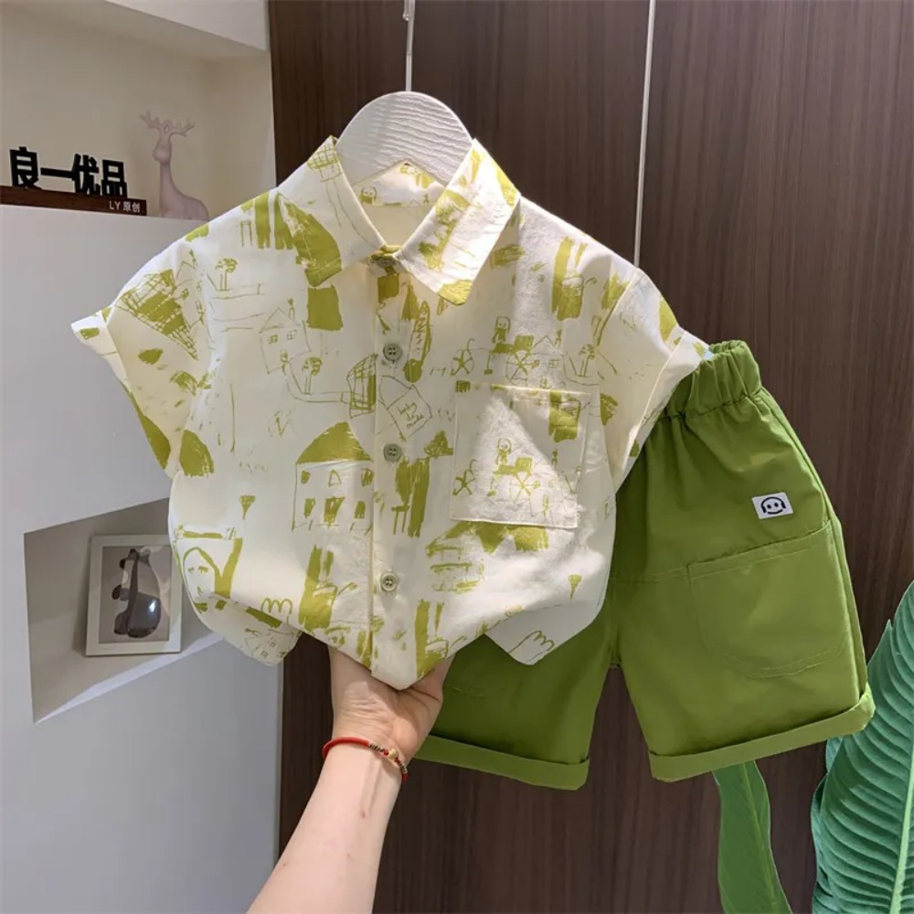 2024 Summer New Boys' Clothing - Baby Clothing Drawing ulasan dan harga