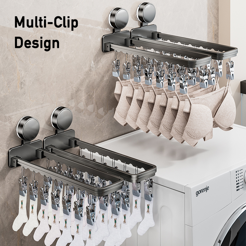 Wall Mount Suction Cup Drying  - Baby Clothing Drying Rack ulasan dan harga
