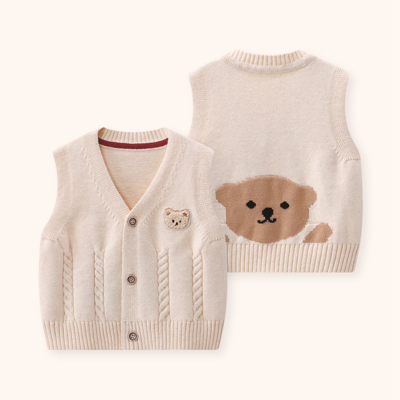 Baby Bear Vest Spring Outerwea - Knit Cardigan Infant ulasan dan harga
