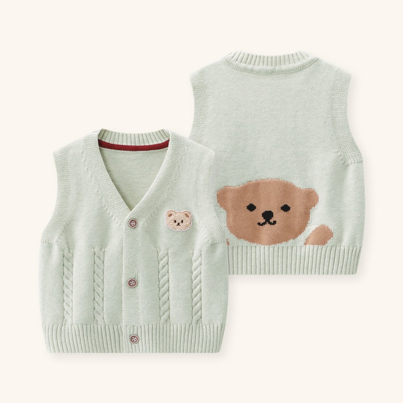 Baby Bear Vest Spring Outerwea - Knit Cardigan Infant ulasan dan harga