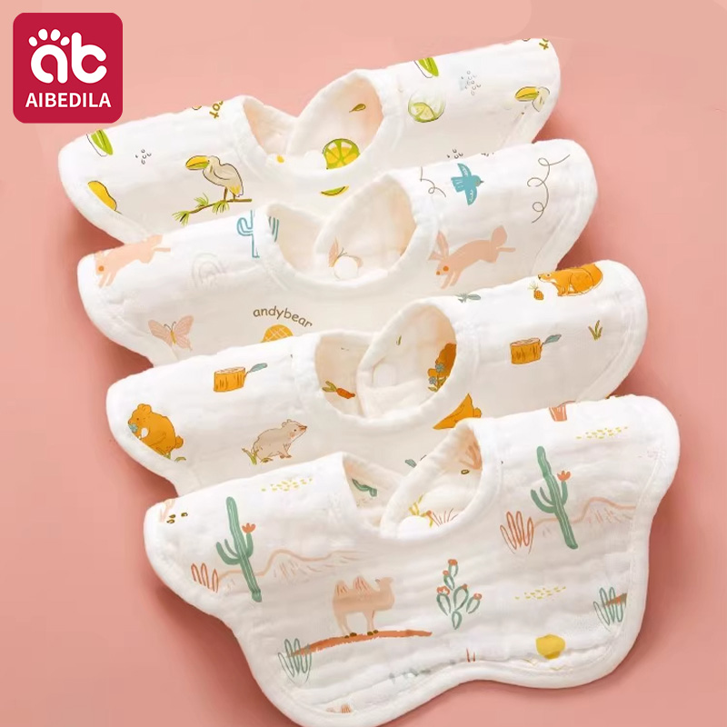 AIBEDILA 3/5Pcs Baby Bibs Cott - Baby Clothing Fabric ulasan dan harga