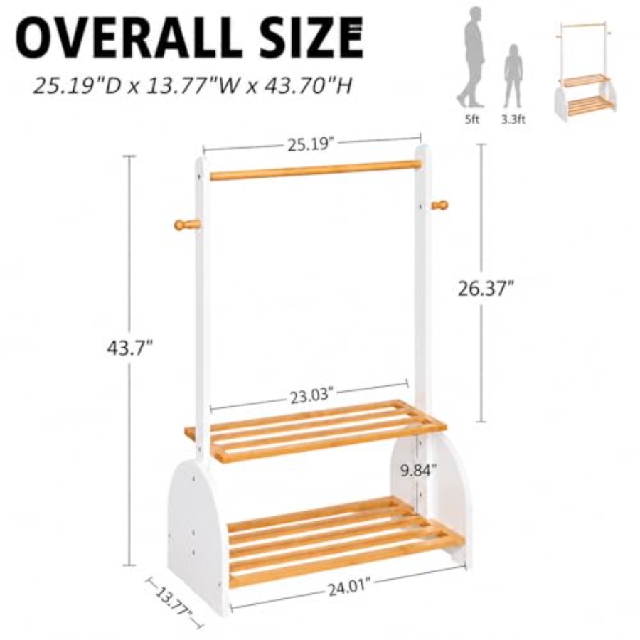 Clothing Rack with Adjustable  - Baby Clothing Wardrobe ulasan dan harga