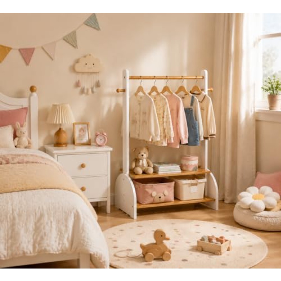 Clothing Rack with Adjustable  - Baby Clothing Wardrobe ulasan dan harga