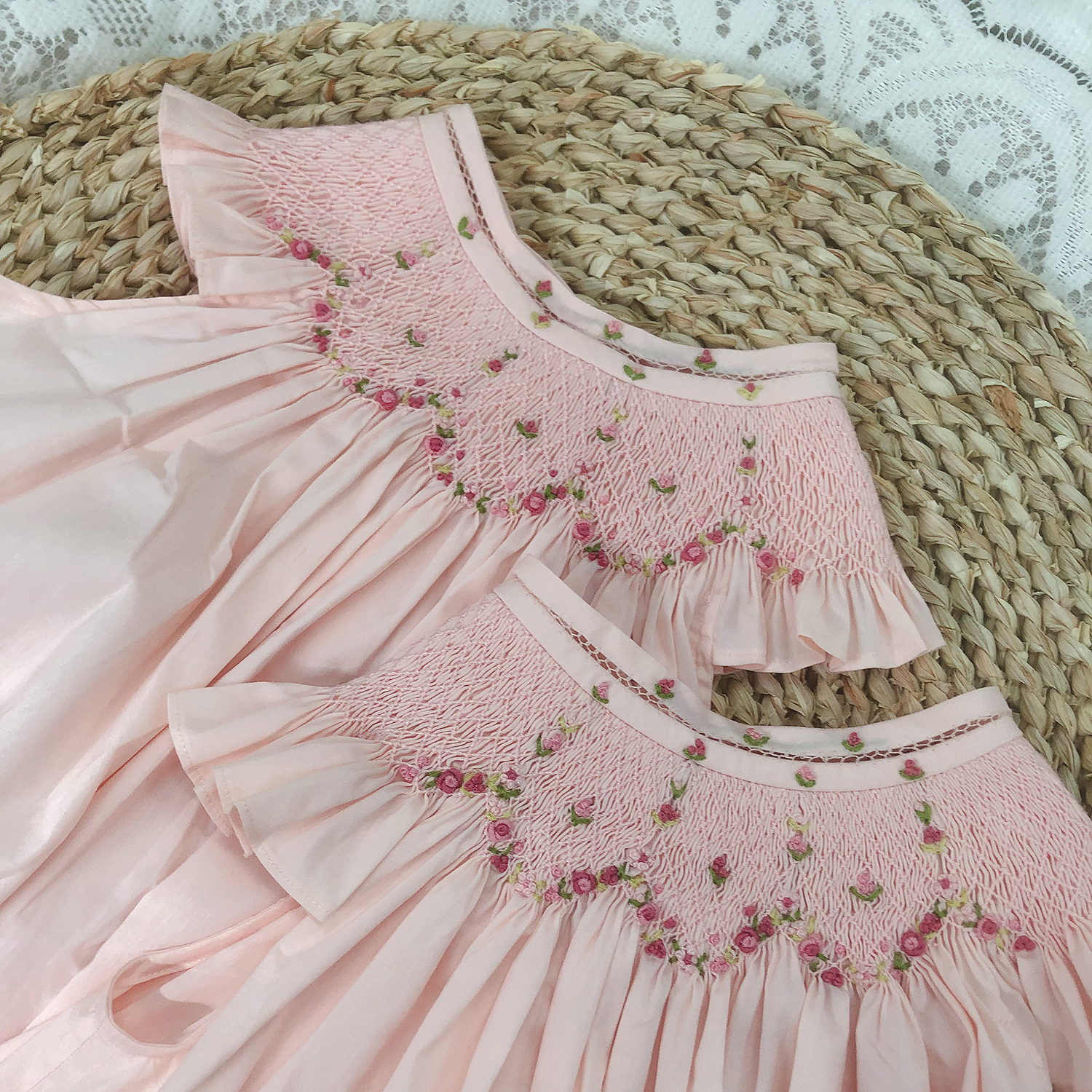 Girls Smocking Dress Pink Hand - Baby Clothing Boutique ulasan dan harga