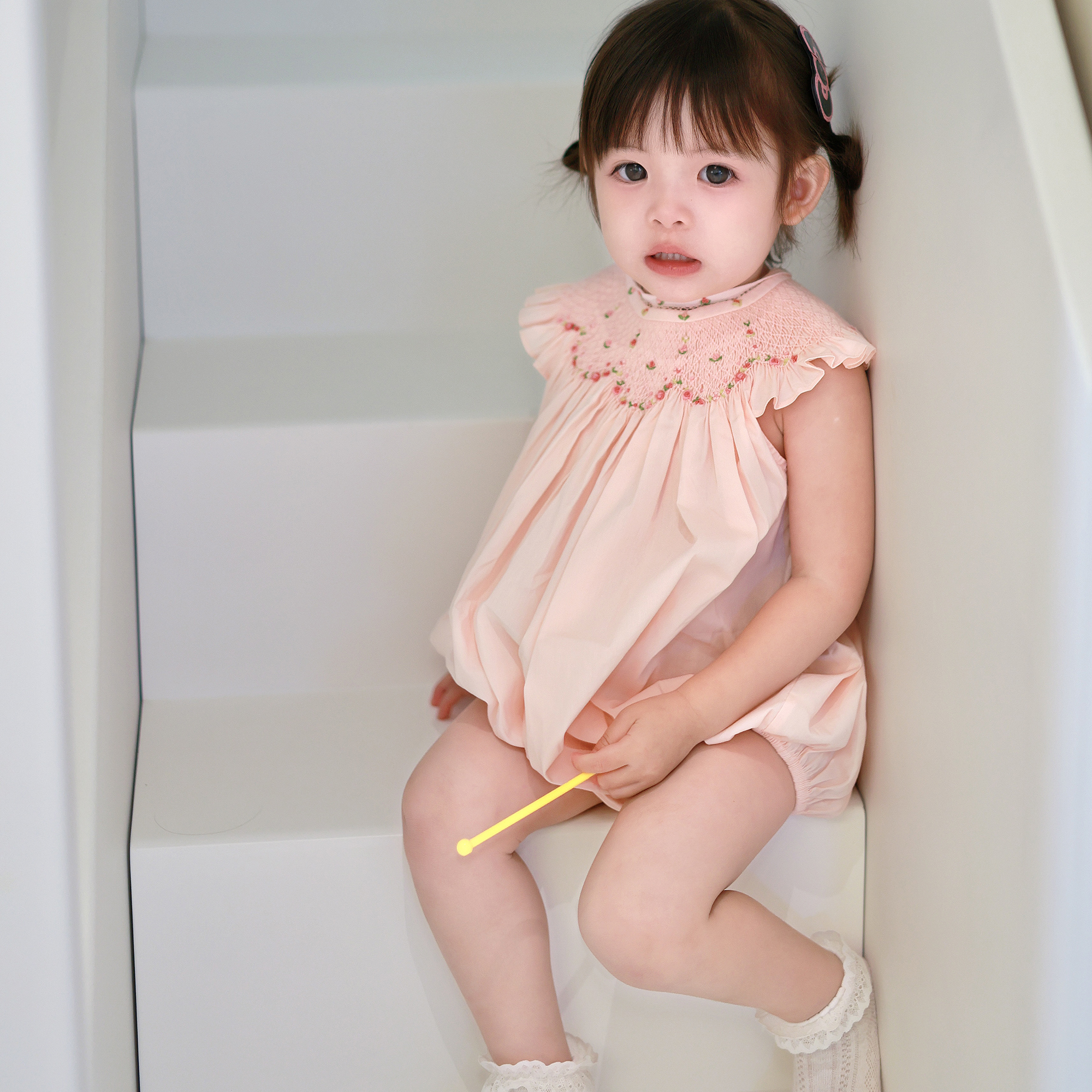 Girls Smocking Dress Pink Hand - Baby Clothing Boutique ulasan dan harga