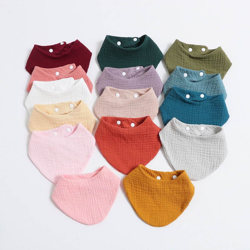 1pc Cotton Gauze Baby Bibs Adj - Baby Clothing Fabric ulasan dan harga