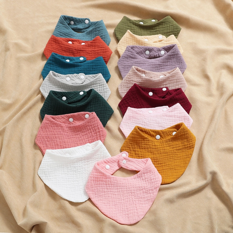 1pc Cotton Gauze Baby Bibs Adj - Baby Clothing Fabric ulasan dan harga