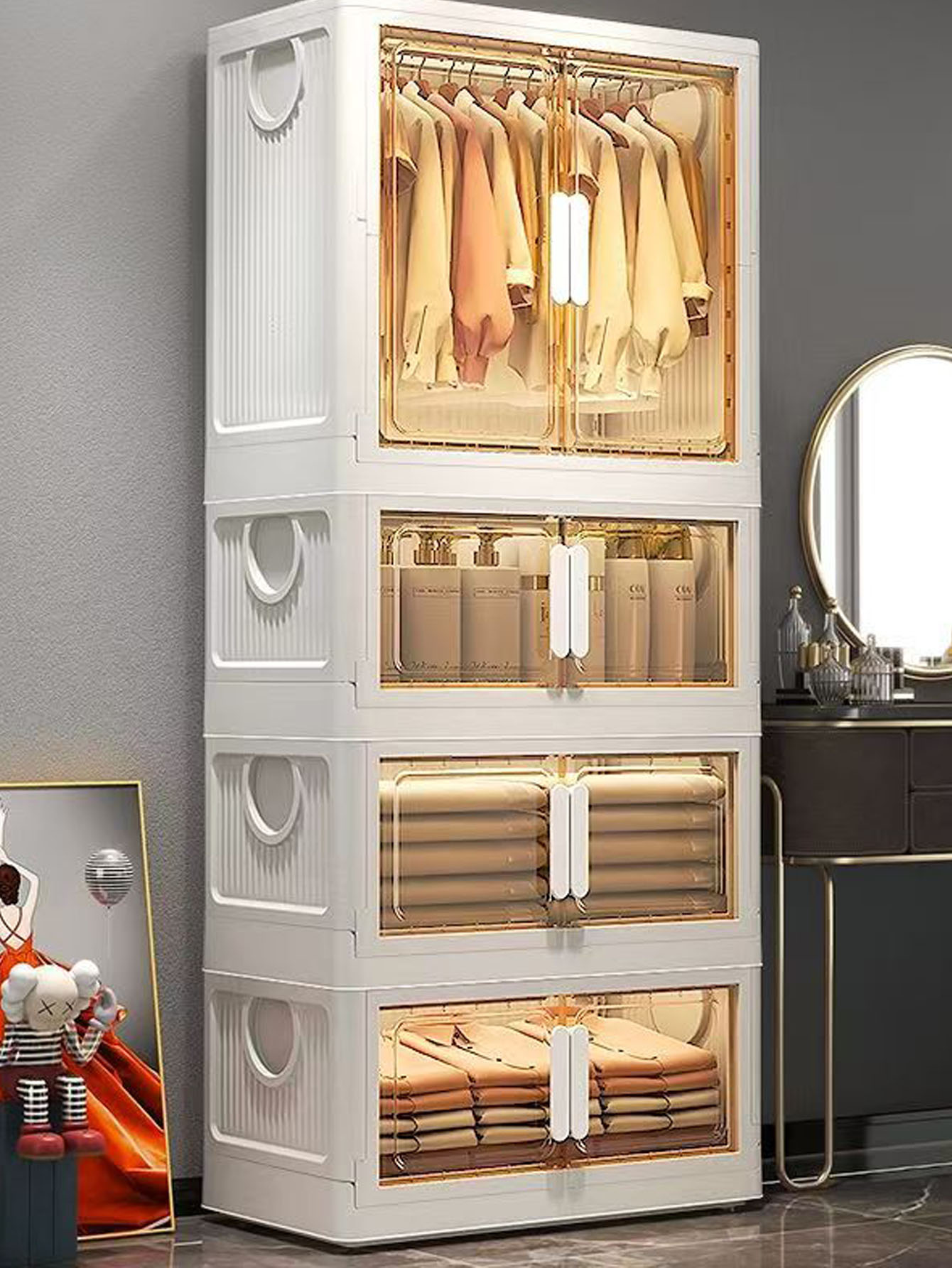 Toys Plastic Foldable Storage  - Baby Clothing Wardrobe ulasan dan harga