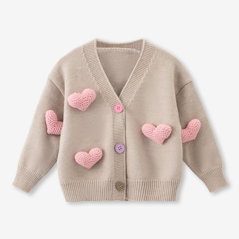 Girls Sweaters Coat Three-Dime - Knit Cardigan Infant ulasan dan harga