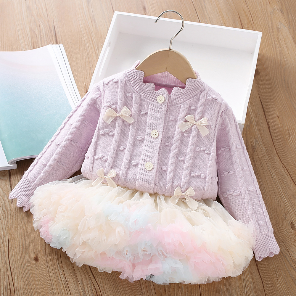 0-6-year-old baby girl clothes - Knit Cardigan Infant ulasan dan harga