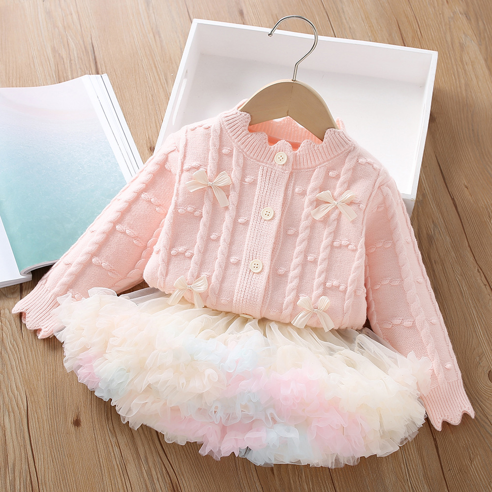 0-6-year-old baby girl clothes - Knit Cardigan Infant ulasan dan harga