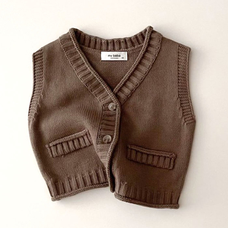 2025 Autumn New Baby Sleeveles - Knit Cardigan Infant ulasan dan harga